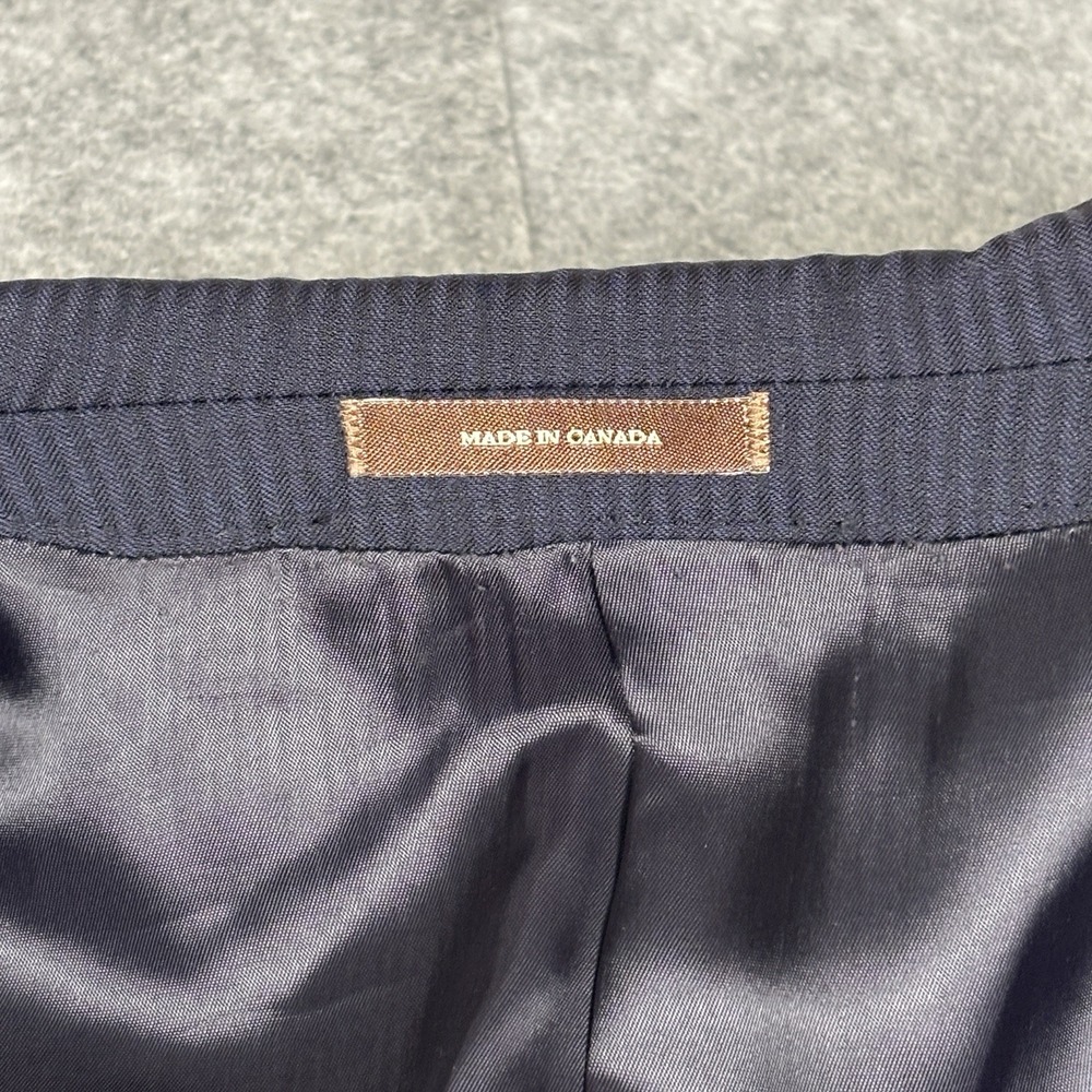 Peter Millar Dual Vent Notched Lapel 100% Wool Blue Pinstripe Blazer Jacket 40R - Picture 7 of 11